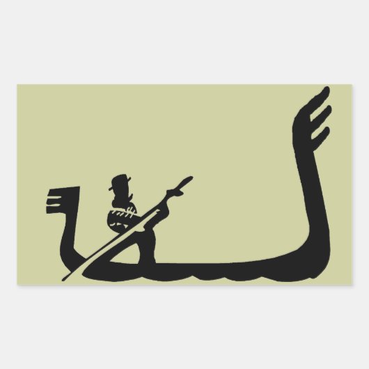 Gondola , Venice Rechthoekige Sticker (Voorkant)
