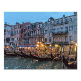 Gondolas at Dusk| Foto van Venice Italy Afdruk