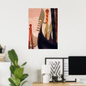  Gondolas Canal Venetië Italië Reizen Poster (Thuiskantoor)