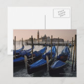 Gondolas door Saint Marks Square in Italië Briefkaart (Voorkant / Achterkant)