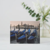 Gondolas door Saint Marks Square in Italië Briefkaart (Staand voorkant)
