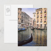 Gondolas in een kanaal, Venetië, Italië Briefkaart (Voorkant / Achterkant)