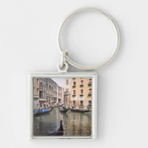 Gondolas in een kanaal, Venetië, Italië Sleutelhanger