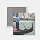Gondolas in het kanaal van Venetië Magneet (Voorkant / Achterkant)