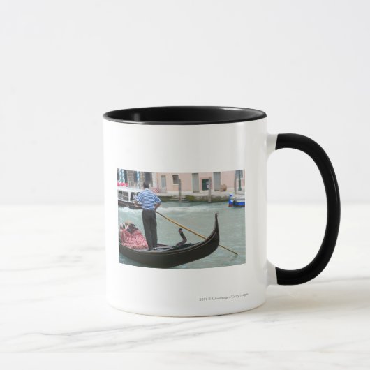 Gondolas in het kanaal van Venetië Mok (Rechts)