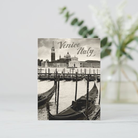 Gondolas in Venetië Briefkaart (Staand voorkant)