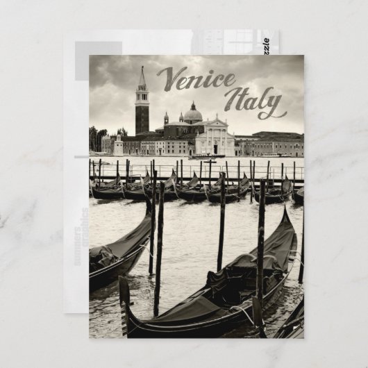 Gondolas in Venetië Briefkaart (Voorkant / Achterkant)