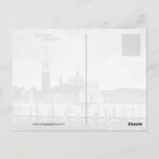 Gondolas in Venetië Briefkaart (Achterkant)