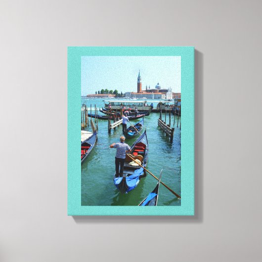Gondolas in Venetië Canvas Afdruk (Voorkant)