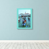 Gondolas in Venetië Canvas Afdruk (Insitu (Houten vloer))