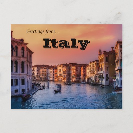 Gondolas in Venetië, Italië Briefkaart (Voorkant)