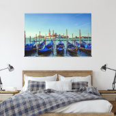 Gondolas in Venetië, Italië Canvas Afdruk (Insitu (Slaapkamer))