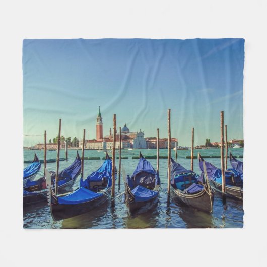 Gondolas in Venetië, Italië Fleece Deken (Voorkant (Horizontaal))