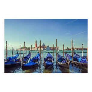 Gondolas in Venetië, Italië Foto Afdruk