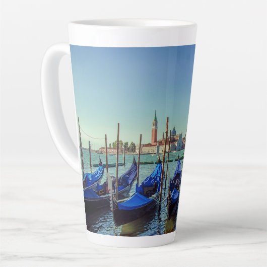 Gondolas in Venetië, Italië Latte Mok (Linkerhoek)