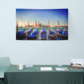 Gondolas in Venetië, Italië Spandoek (Beurs)