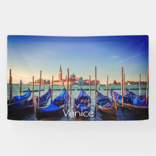 Gondolas in Venetië, Italië Spandoek