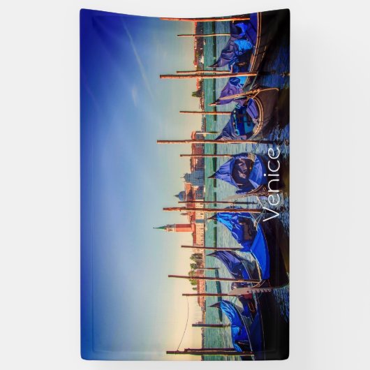 Gondolas in Venetië, Italië Spandoek (Verticaal)