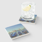 Gondolas in Venetië, Italië Stenen Onderzetter (Zijkant)