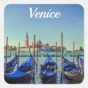 Gondolas in Venetië, Italië Vierkante Sticker