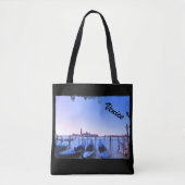 Gondolas in Venice - Black Bag Tote Bag (Voorkant)