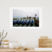 Gondolas met een Uitzicht Poster (Keuken)