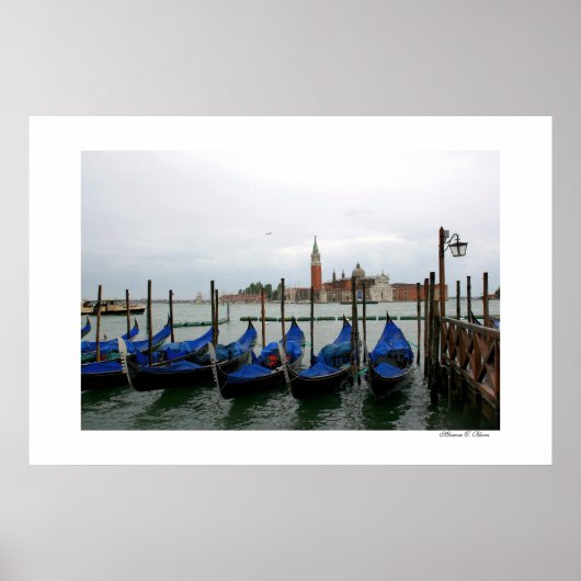 Gondolas met een Uitzicht Poster (Voorkant)