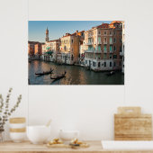 Gondolas on canal Venice Italy Poster (Keuken)
