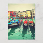 Gondolas On Grand Canal, Venetië, Italië. Retro Briefkaart (Voorkant)