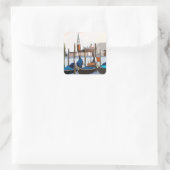 Gondolas ondergebonden door St Marks Square Venice Vierkante Sticker (Tas)
