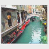 Gondolas op een Venetiaans kanaal Cadeaupapier (Vlak)