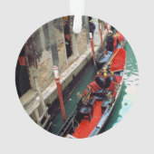 Gondolas op een Venetiaans kanaal Ornament (achterkant)