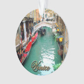 Gondolas op een Venetiaans kanaal Ornament (voorkant)