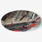 Gondolas op een Venetiaans kanaal Papieren Bordje (Gekanteld)