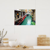 Gondolas op een Venetiaans kanaal Poster (Keuken)