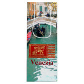 Gondolas op een Venetiaans kanaal Wijn Cadeautas (Voorkant)