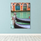 Gondolas op het Grote Kanaal, Venetië Canvas Afdruk (Insitu (Houten vloer))