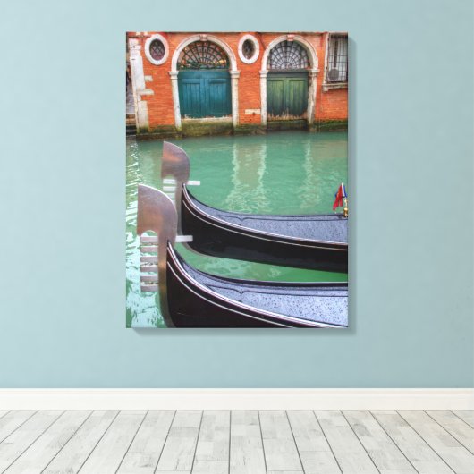 Gondolas op het Grote Kanaal, Venetië Canvas Afdruk (Insitu (Houten vloer))