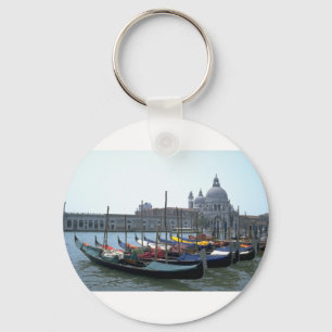 Gondolas op het Grote Kanaal, Venetië, Italië Sleutelhanger