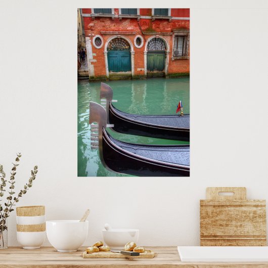 Gondolas op het Grote Kanaal, Venetië Poster (Keuken)