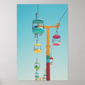 Gondolas Sky Gliders Santa Cruz Boardwalk Poster (Voorkant)