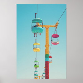 Gondolas Sky Gliders Santa Cruz Boardwalk Poster