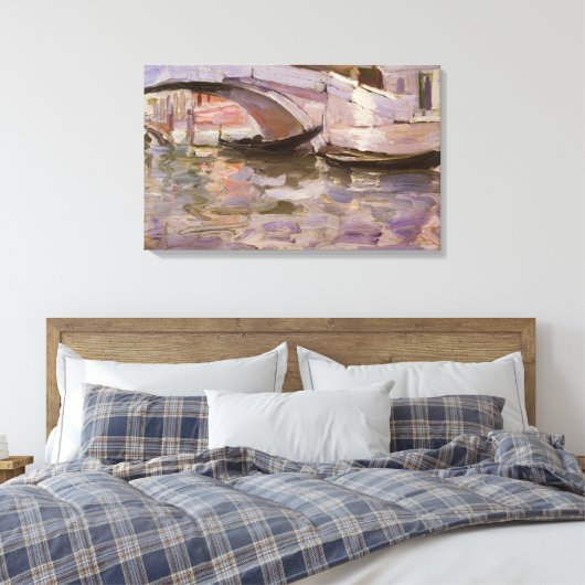 Gondolas van John Singer Sargent, Impressionisme A Canvas Afdruk (Insitu (Slaapkamer))