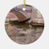 Gondolas van John Singer Sargent, Impressionisme A Keramisch Ornament (Voorkant)