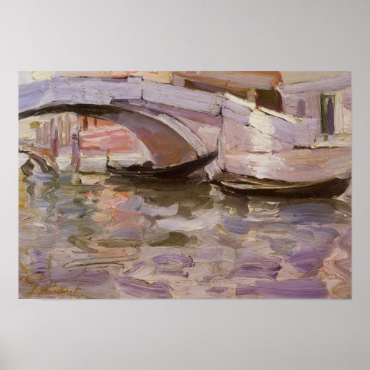 Gondolas van John Singer Sargent, Impressionisme A Poster (Voorkant)