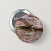 Gondolas van John Singer Sargent, Impressionisme A Ronde Button 5,7 Cm (Voorkant /achterkant)