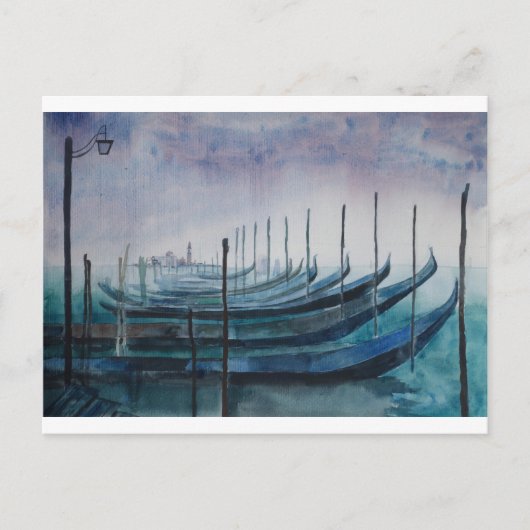 Gondolas van Venetië Briefkaart (Voorkant)