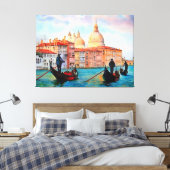 Gondolas van Venetië Canvas Afdruk (Insitu (Slaapkamer))