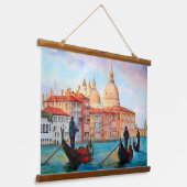 Gondolas van Venetië Hangend Wandkleed (Gebogen)