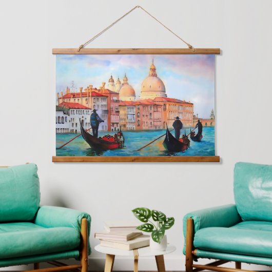 Gondolas van Venetië Hangend Wandkleed (Woonkamer)